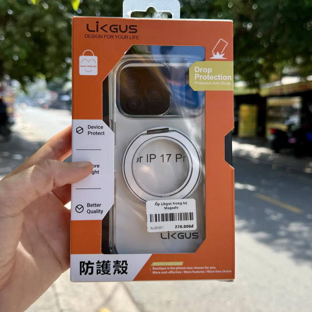 Ốp lưng iPhone 17 Pro Likgus Stand Magsafe
