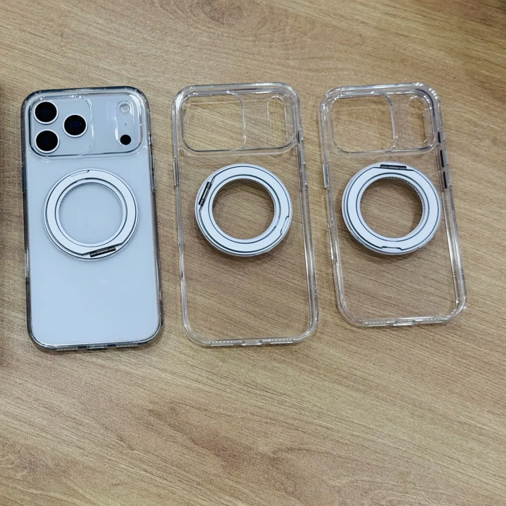 Ốp lưng iPhone 17 Pro Likgus Stand Magsafe trong suốt