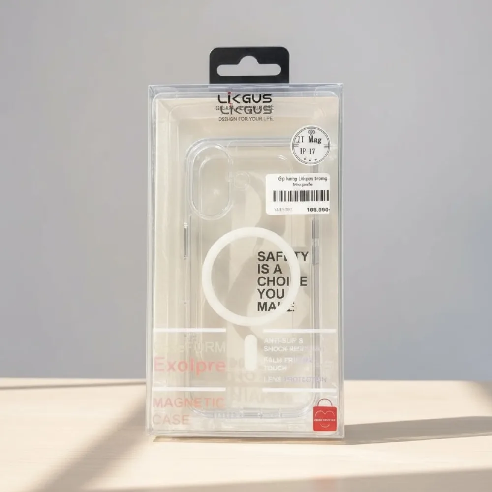 Ốp lưng iPhone 17 trong suốt Magsafe Likgus