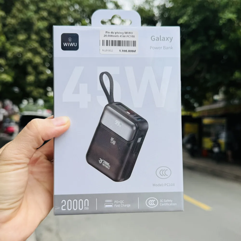 Pin sạc dự phòng 45W 20.000mAh PC108 WiWU