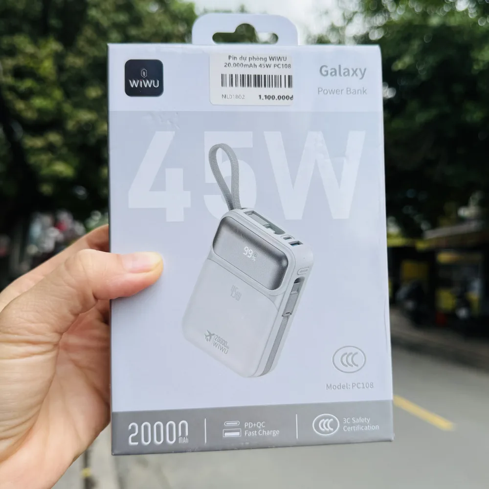 Pin sạc dự phòng 45W 20.000mAh PC108 WiWU