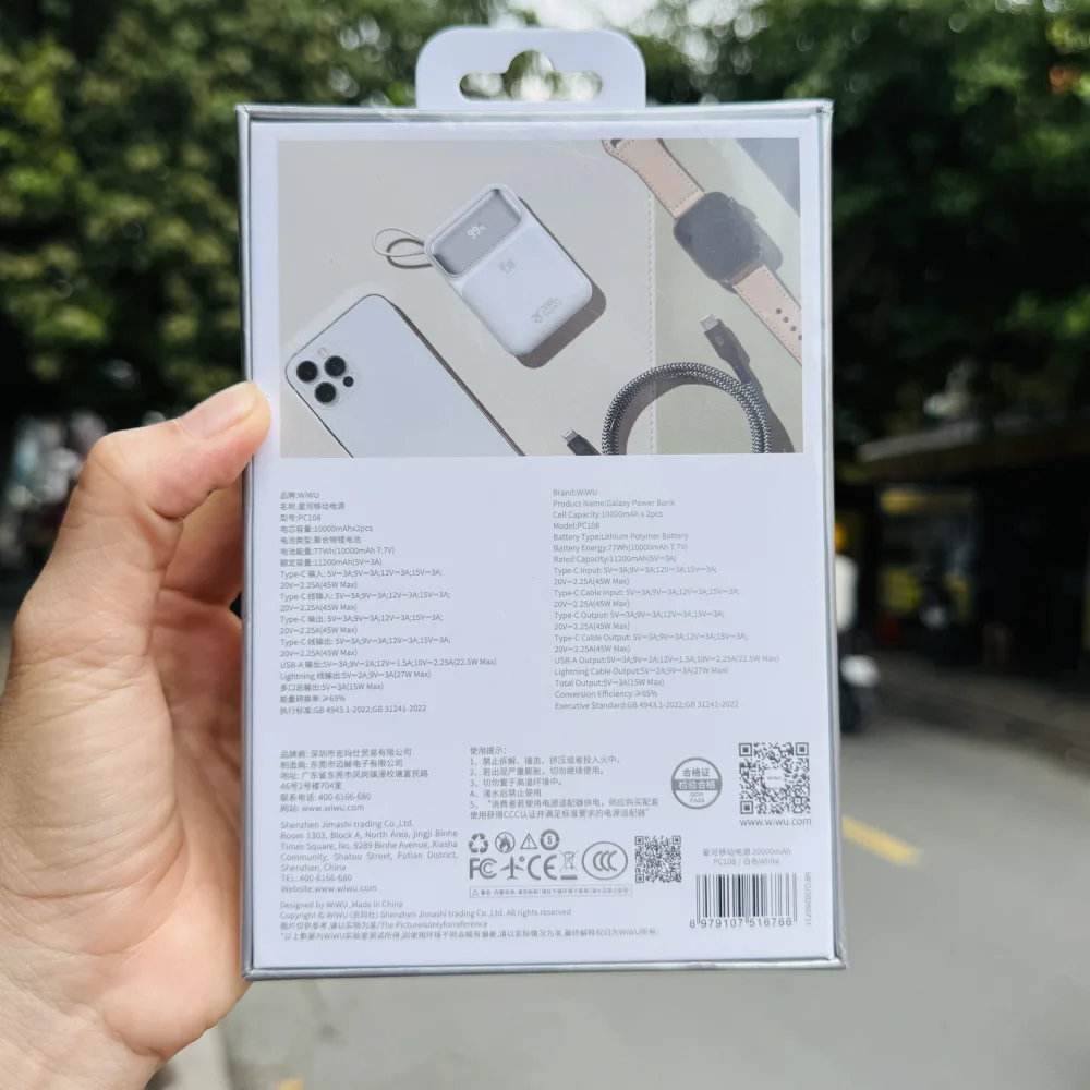 Pin sạc dự phòng 45W 20.000mAh PC108 WiWU