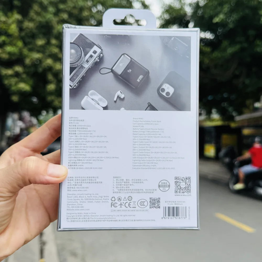 Pin sạc dự phòng 45W 20.000mAh PC108 WiWU
