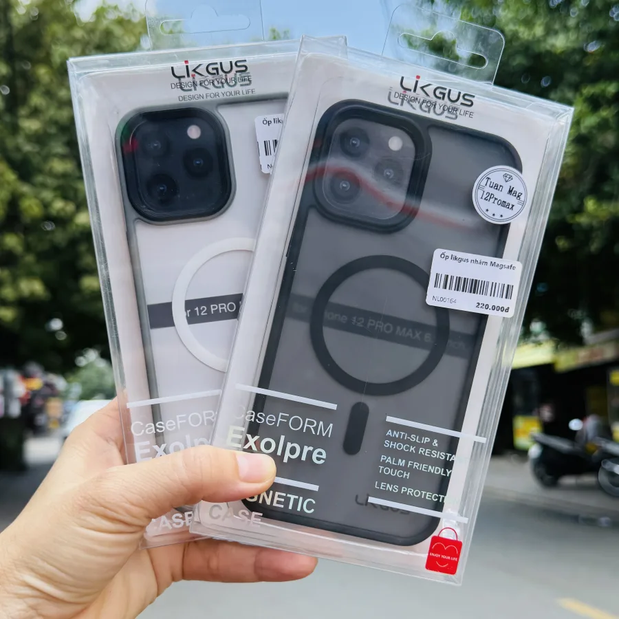 Ốp Magsafe iPhone 12 Pro Max LIKGUS lưng mờ chống sốc