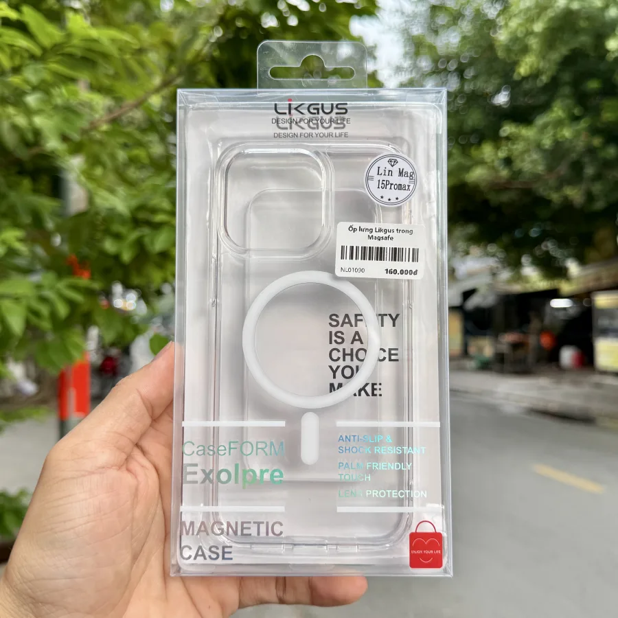Ốp lưng iPhone 15 Pro Max Likgus trong suốt Magnetic