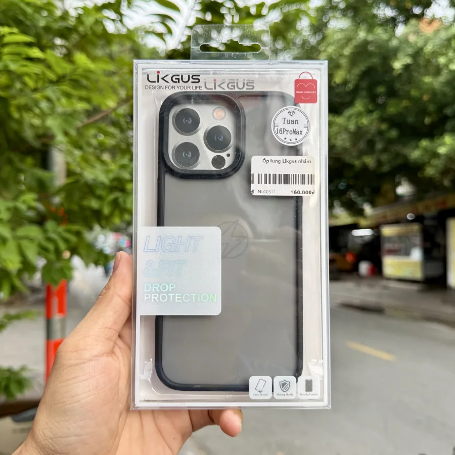 Ốp Magsafe iPhone 16 Pro Max LIKGUS lưng mờ chống sốc